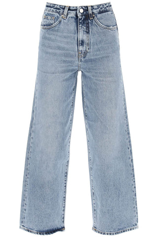 cropped flare jeans 222 230 741 32 WORN BLUE