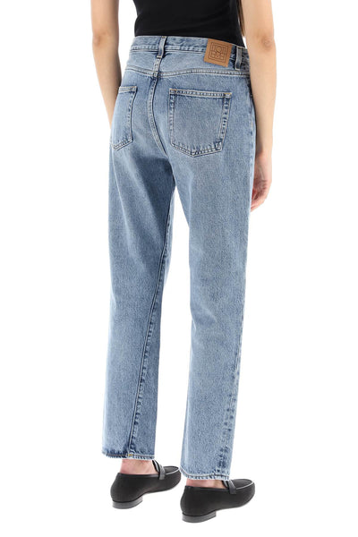 twisted seam cropped jeans 222 232 741 32 WORN BLUE