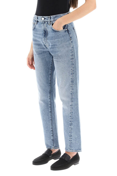 twisted seam cropped jeans 222 232 741 32 WORN BLUE