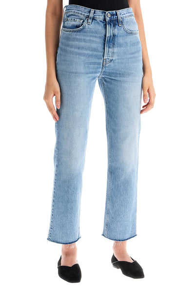 classic cut cropped jeans 222 235 741 32 WORN BLUE