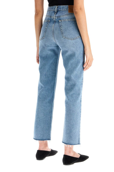 classic cut cropped jeans 222 235 741 32 WORN BLUE