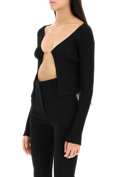 'la maille pralù longue' cardigan 223KN500 2190 BLACK