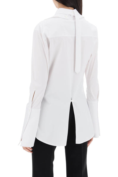 Courreges modular cotton poplin shirt 224CCH056CO0121 HERITAGE WHITE