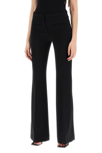 tailored bootcut pants in technical jersey 224CPA220PL0159 BLACK