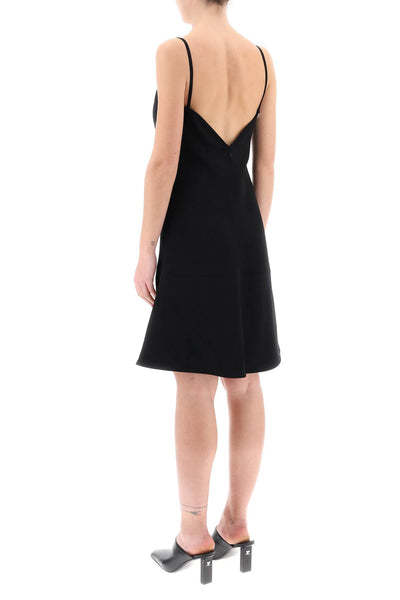 Courreges ellipse sleeveless mini dress 224CRO396VI0013 BLACK