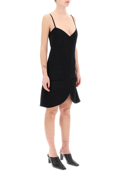 Courreges ellipse sleeveless mini dress 224CRO396VI0013 BLACK