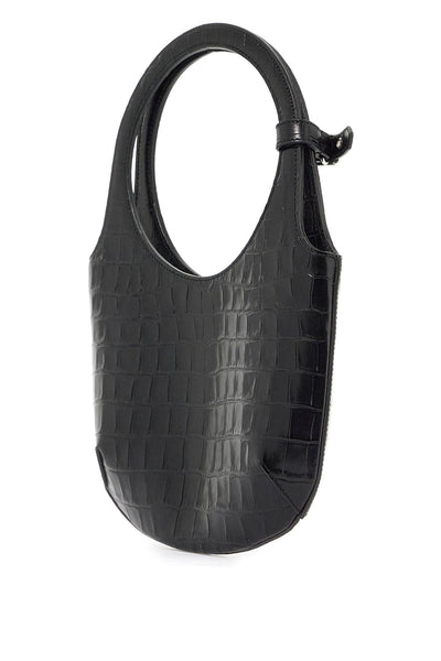 "handbag with holy crocodile print 224GSA102CR0060 BLACK