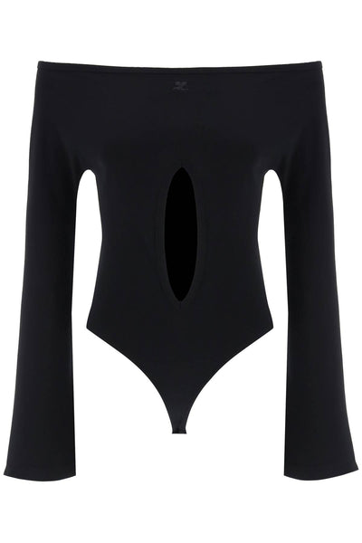 Courreges "jersey body with cut-out 224JBD092JS0070 BLACK