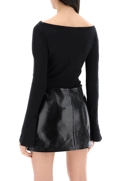 Courreges "jersey body with cut-out 224JBD092JS0070 BLACK