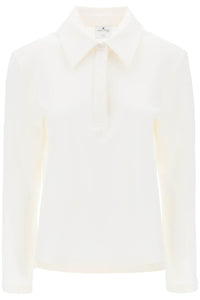 Courreges cotton piqu‚àö¬© polo shirt 224JPO026JS0122 OFF WHITE
