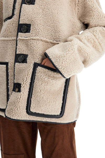 ada reversible shearling jacket 22520 NAVY / BEIGE