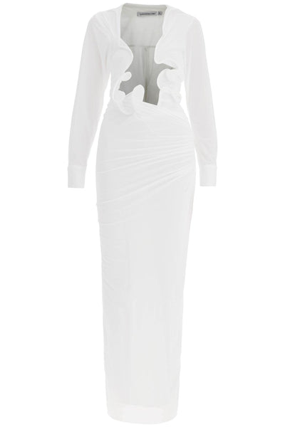 CHRISTOPHER ESBER venus plunge dress 23023503 WHITE | Italystation.com - Shop Now at italystation.com