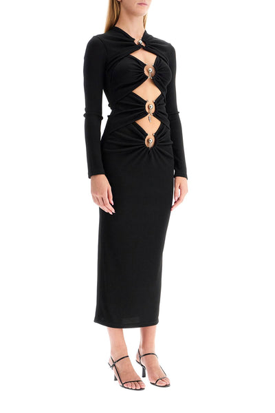 cut out dress with metallic rings 23033053 BLACK