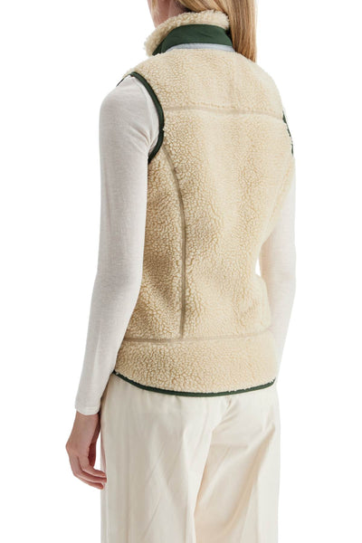 women's classic retro-x fleece vest 23083 DARK NATURAL W/TORREY PINE GREEN