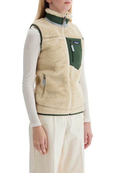 women's classic retro-x fleece vest 23083 DARK NATURAL W/TORREY PINE GREEN