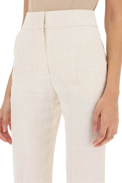 'le pantalon tibau' slit pants 231PA038 1069 OFF WHITE