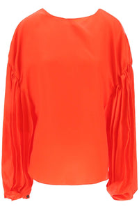 "quico blouse with puffed sleeves 2324386 W386 FIRE RED