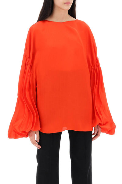 "quico blouse with puffed sleeves 2324386 W386 FIRE RED