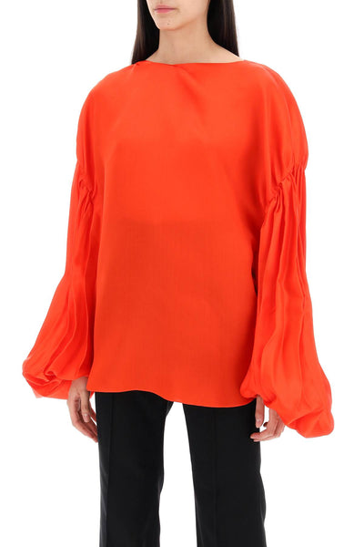 "quico blouse with puffed sleeves 2324386 W386 FIRE RED