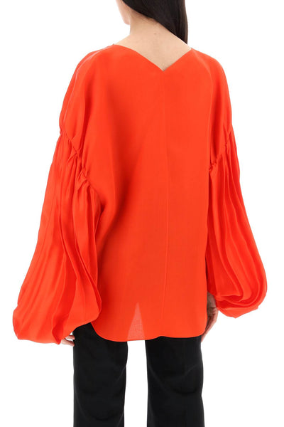 "quico blouse with puffed sleeves 2324386 W386 FIRE RED