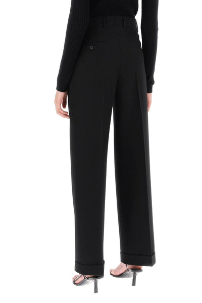 Toteme cuffed straight trousers 233 2039 246 BLACK