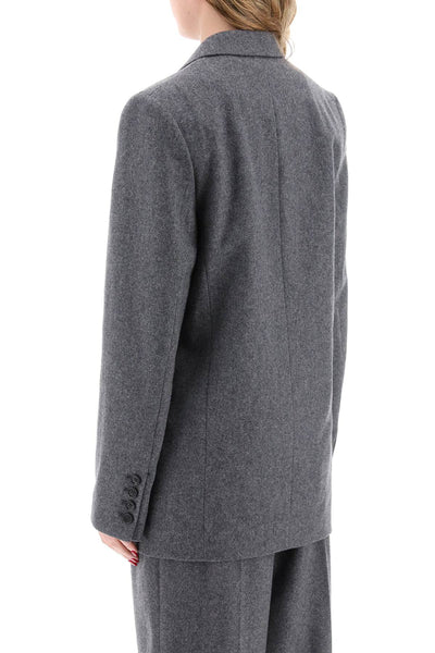 Toteme 訂製法蘭絨外套適用於 234 WRTWBL206 FB0024 灰色混色