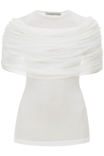 CHRISTOPHER ESBER "sonora top with draped 24011226 W | Italystation.com - Shop Now at italystation.com