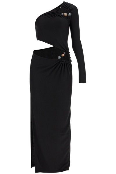 One-shoulder dress with cut-out and 24023162 black | Italystation.com