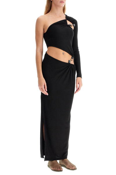 One-shoulder dress with cut-out and 24023162 black | Italystation.com