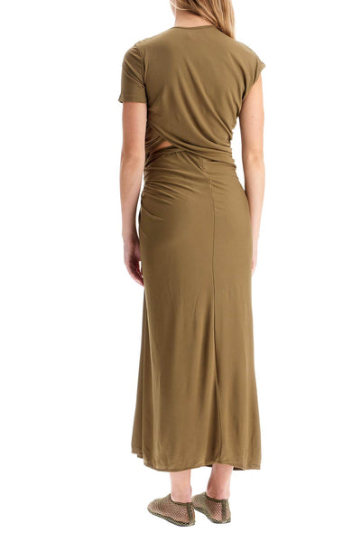 twisted jersey dress 24023212 OLIVE