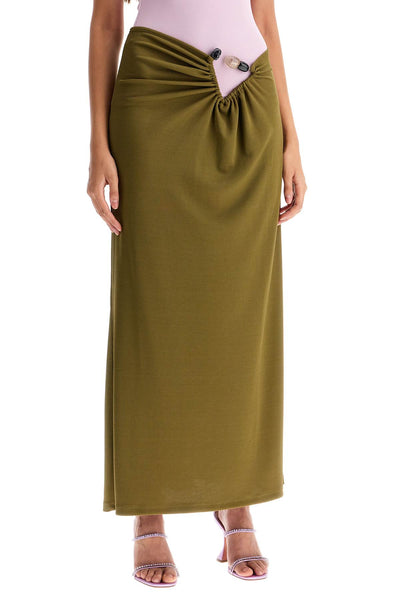 long skirt with stones 24024164 OLIVE