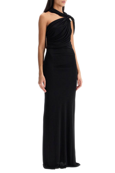 asymmetric american neckline dress with asym 24033056 BLACK