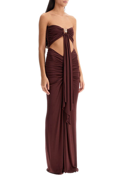 maxi dress with bezel detail 24033064 MAHOGANY