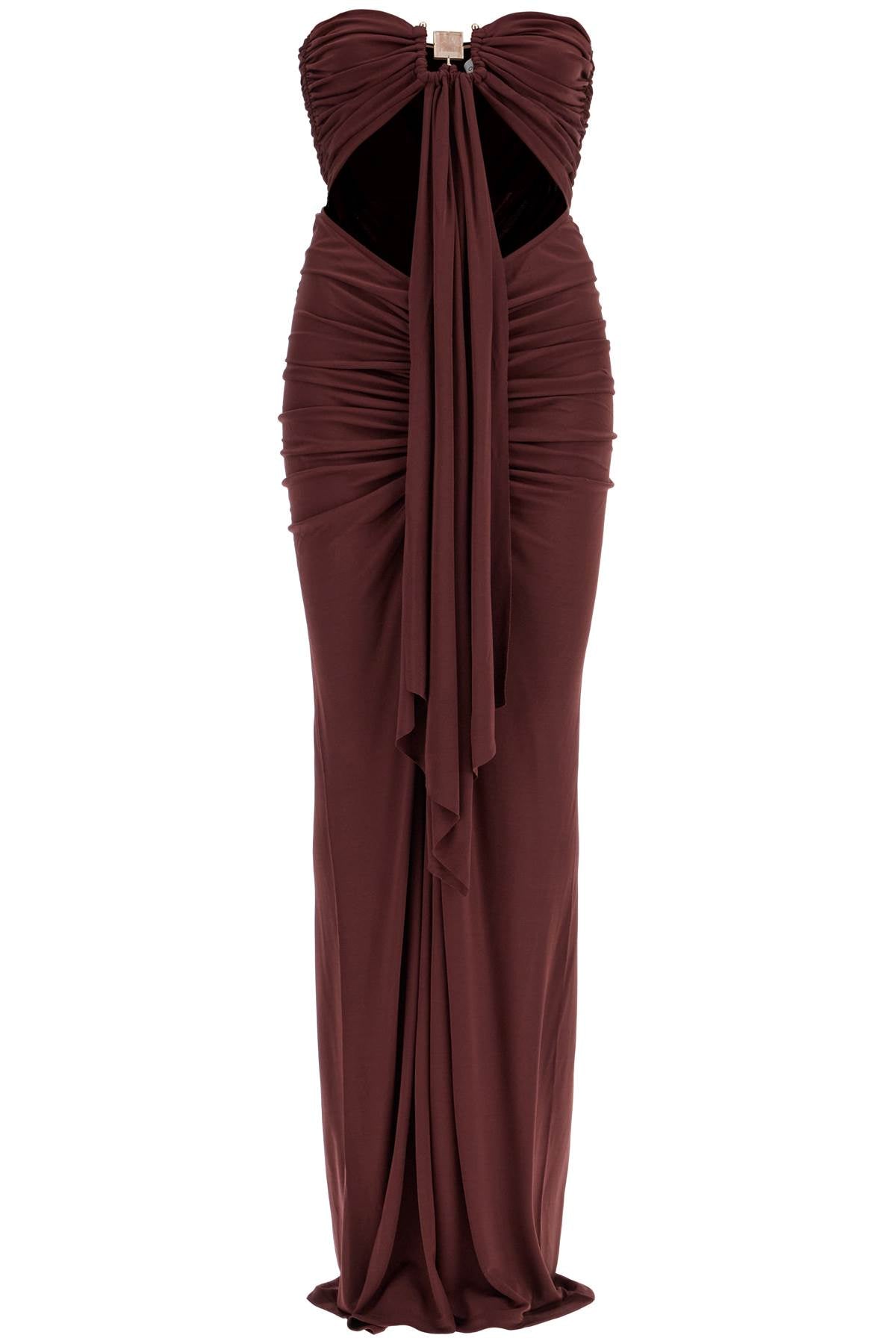 maxi dress with bezel detail 24033064 MAHOGANY