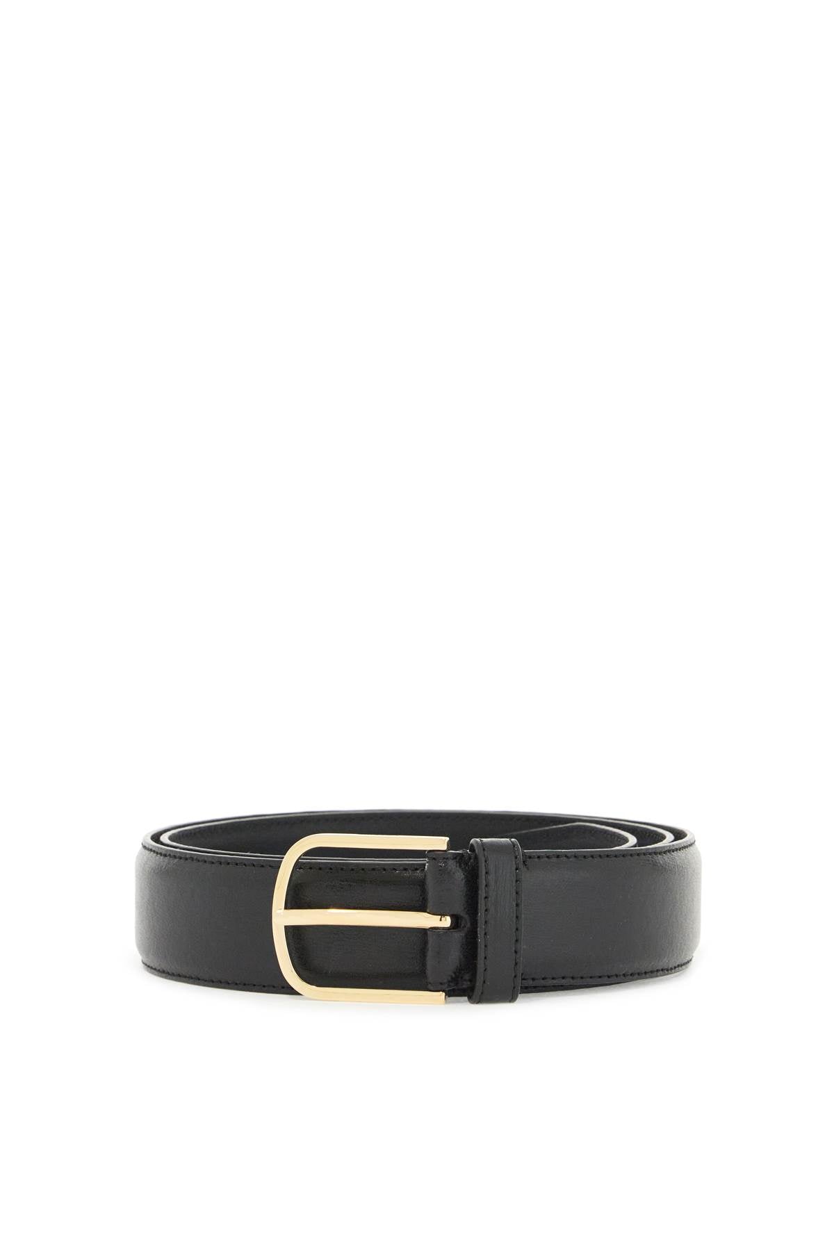 TOTEME wide belt 241 WAM972 LE0025 BLACK 001 | Italystation.com - Shop Now at italystation.com