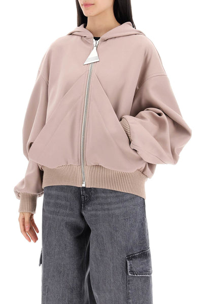 oversized hooded bomber jacket 241WCB41W046 BEIGE