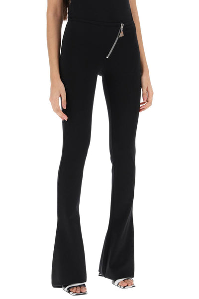 bootcut pants with slanted zipper 241WCP153RY02 BLACK