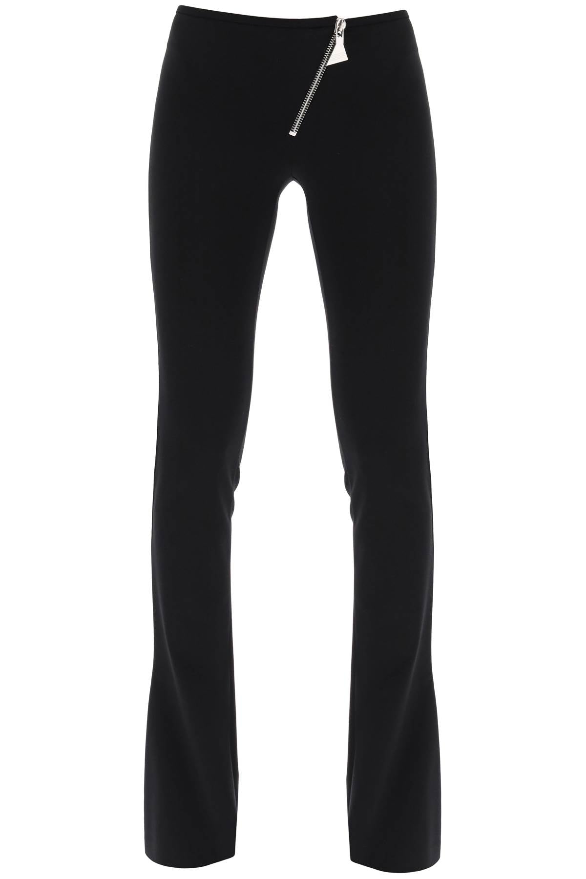 bootcut pants with slanted zipper 241WCP153RY02 BLACK