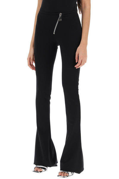 bootcut pants with slanted zipper 241WCP153RY02 BLACK