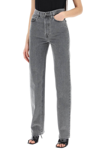 Toteme classic cut organic denim jeans with l34 length 241 WRB1211 FB0083 34 MID GREY WASH