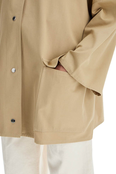maxi cotton overshirt jacket for 241 WRO1050 FB0103 FAWN
