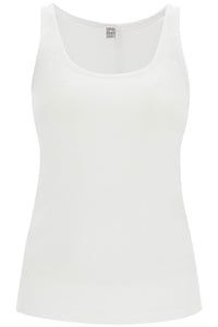 ribbed tank top with spaghetti 241 WRT1053 FB0094 WHITE