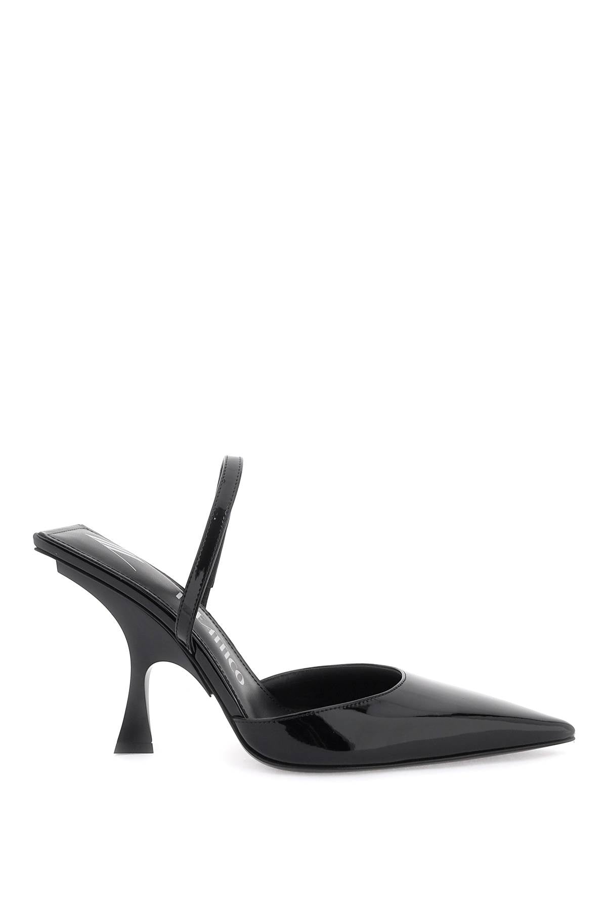 faux leather slingback pumps 241WS790E056 BLACK