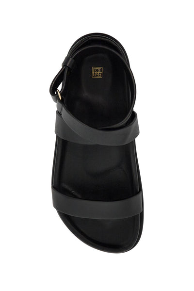 chunky leather sandals for women 243 WAS2047 LE0035 BLACK