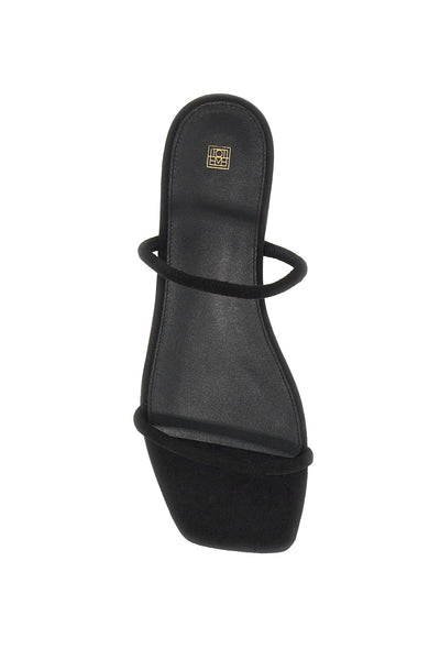 minimalist suede leather slides 243 WAS2061 LE0012 BLACK