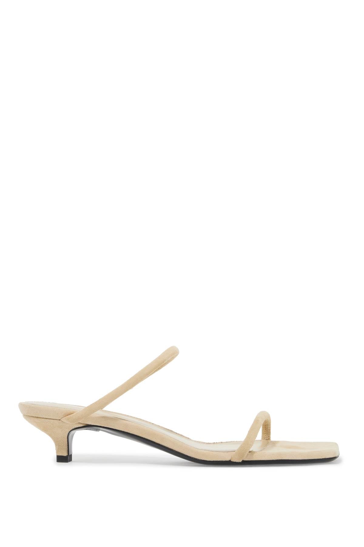 minimalist suede leather sandals 243 WAS2065 LE0045 ECRU