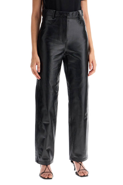 straight leather pants for men 243 WRB0195 LE0065 BLACK