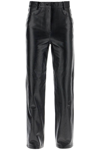 straight leather pants for men 243 WRB0195 LE0065 BLACK