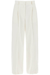 silk and cotton corduroy pants made 243 WRB0202 FB0191 MERINGUE