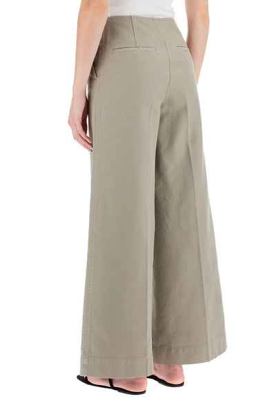 zip-front wide trousers 243 WRB3748 FB0189 DOVE